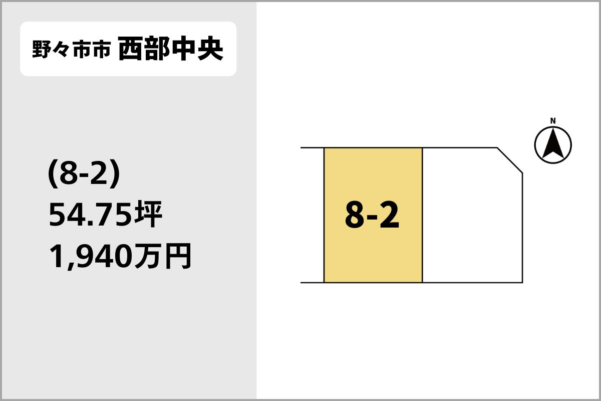 病院やスーパーが近い人気の野々市エリアの新興住宅街